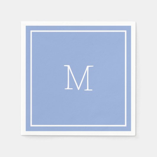 Dusty Blue Paper Napkin Serviette (Vorderseite)
