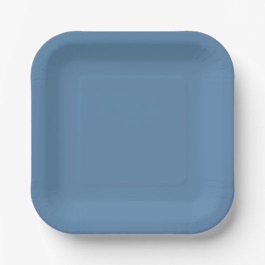 Dusty Blue Paper Plate Pappteller (Vorderseite)