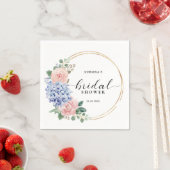 Dusty Blue Pastel Pink Hydrangeas Brautparty Serviette (Beispiel)