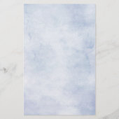 Dusty Blue Pastel Pink Hydrangeas Wedding Menu (Rückseite)