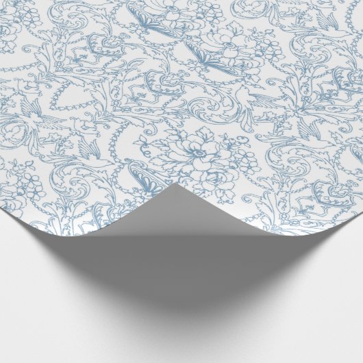 Dusty Blue Pattern Geschenkpapier (Ecke)