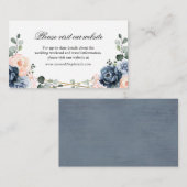 Dusty Blue Peach Blush Website Details ENC Begleitkarte (Vorne/Hinten)