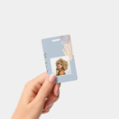 Dusty Blue Peach Boho Dream Catcher Ausweis (Handheld)