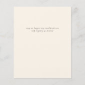 Dusty Blue Peach BOHO Einladung Hochzeit (Rückseite)