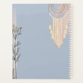 Dusty Blue Peach Boho Wedding Planer (Rückseite)