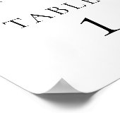 Dusty Blue Peach Floral Tischnummer Poster (Ecke)