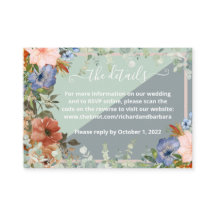 Dusty Blue Peach Green Wedding