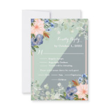 Dusty Blue Peach Green Wedding