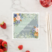 Dusty Blue Peach Green Wedding Serviette (Beispiel)