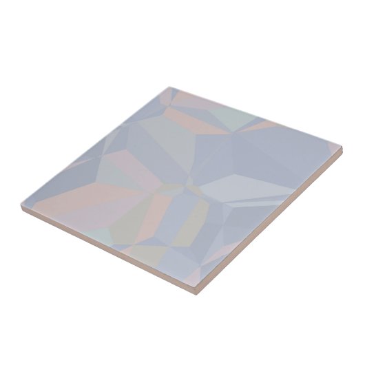 Dusty Blue & Peach Seamless Polygons Fliese (Seite)