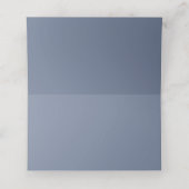 Dusty Blue Peacock Blühe Empfang Platzkarte (Innenseite Aufgefaltet)