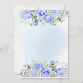 Dusty Blue Peony Blossom Bridesmaids Luncheon Einladung (Rückseite)