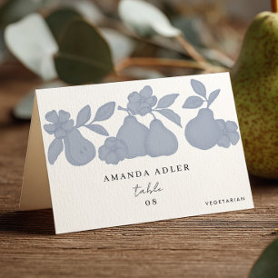 Dusty Blue Perfect Pear Brautparty Escort Card Tischnummer