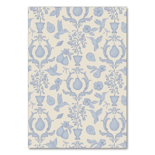 Dusty Blue Perfect Pear Brautparty Escort Card Tischnummer (Rückseite)