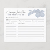 Dusty Blue Perfect Pear Brautparty Rezept Card (Vorderseite)