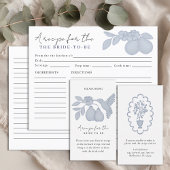Dusty Blue Perfect Pear Brautparty Rezept Card