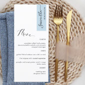 Dusty Blue Personalisiert mit Gast Name Elegant Menükarte