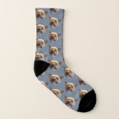 Dusty Blue Personalisiert Pet Foto Weihnachtsgesch Socken (Rechts - Außen)