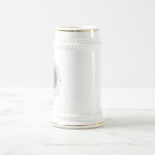 Dusty Blue Personalisiert Trauzeugen Bierglas (Mittel)