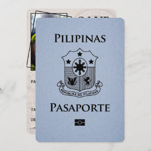 Dusty Blue Philippines Passport Save the Date