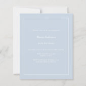 Dusty blue photo birthday invitation (Rückseite)