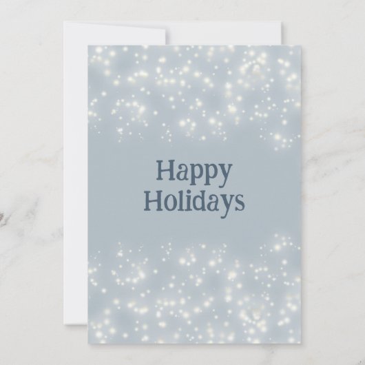 Dusty Blue Pine Filiale Weihnachten Einladung (Rückseite)