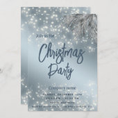 Dusty Blue Pine Filiale Weihnachten Einladung (Vorne/Hinten)