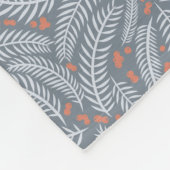 Dusty Blue Pine Tree Leaf Weihnachtsurlaub Fleecedecke (Ecke)