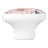 Dusty Blue Pink Blume Beige Boho Floral Keramikknauf (Seitenansicht)