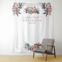 Dusty Blue Pink Blume Rose Gold Foto Stand