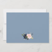 Dusty Blue Pink Floral Lights Lace Save The Date (Rückseite)