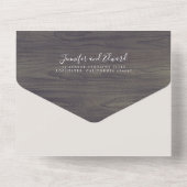 Dusty Blue Pink Floral Pumpkin Rustikale Hochzeit  All In One Einladung (Rückseite)