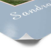 Dusty Blue Pink New Baby Girl Dusche Kinderzimmer  Poster (Ecke)