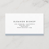 Dusty Blue Pinstripes Muster Modern Visitenkarte (Rückseite)