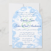 Dusty Blue & Pistachio Green Wedding Einladung (Vorderseite)