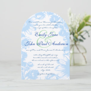 Dusty Blue & Pistachio Green Wedding Einladung