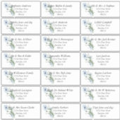 Dusty Blue Poppies Guest Name Address Labels (Vorderseite)