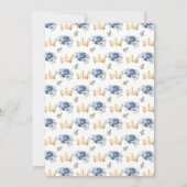 Dusty Blue Princess Floral Quinceañera Einladung (Rückseite)