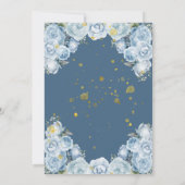 Dusty Blue Princess Party Birthday Einladung (Rückseite)