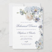 Dusty Blue Probe Dinner Einladung (Vorderseite)