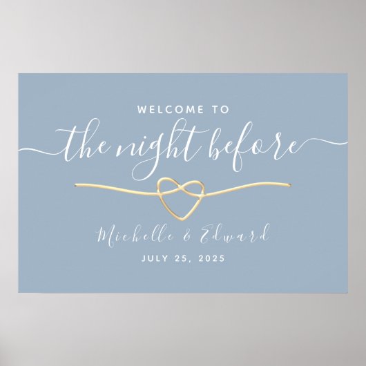 Dusty Blue Probe Dinner Willkommenszeichen Poster (Vorne)