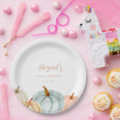 Dusty Blue Pumpkin Brautparty Pappteller (Party)