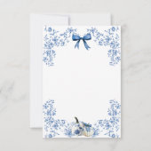 Dusty Blue Pumpkin Fall Floral Boy Baby Dusche Dankeskarte (Rückseite)