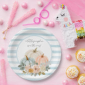 Dusty Blue Pumpkin Teller Rustic Fall Baby Shooter (Party)