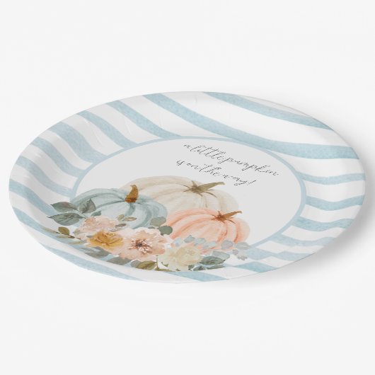 Dusty Blue Pumpkin Teller Rustic Fall Baby Shooter (Schrägansicht)