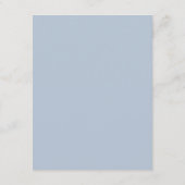 Dusty Blue QR-Code Botanik Hochzeitsinformationen Begleitkarte (Rückseite)