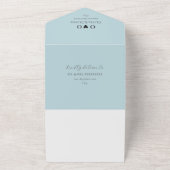 Dusty Blue QR Code Hochzeit All In One Einladung (Außenbereich)