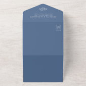 Dusty Blue QR Code UAWG Wedding All In One Einladung (Außenbereich)