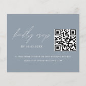 Dusty Blue QR Code UAWG Wedding Website Flyer (Vorne)
