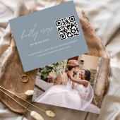 Dusty Blue QR Code UAWG Wedding Website Flyer